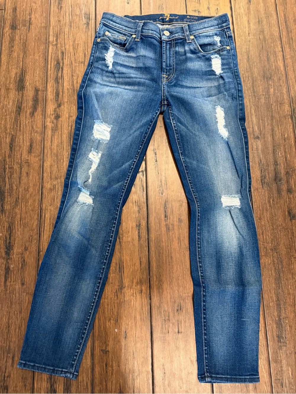 7 For All Mankind The Ankle Skinny Jeans – Size 28